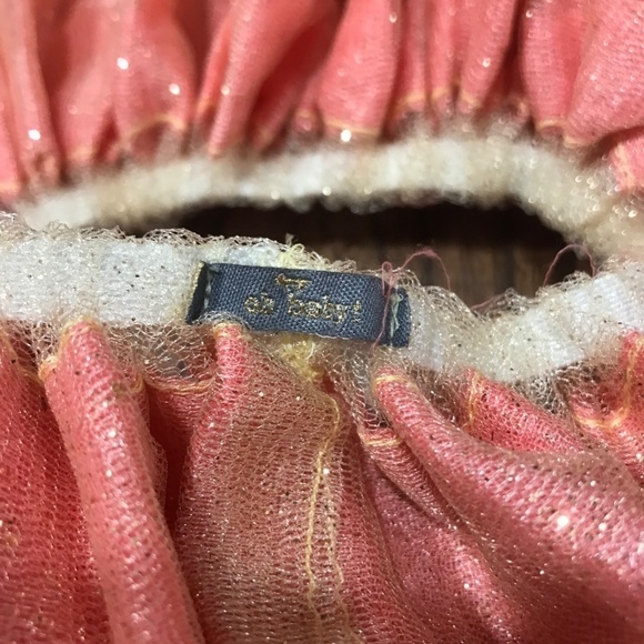 New Oh Baby Frill Tutu Pink and Gold Elastic Waist Kid Toddler - Picture 3 of 10